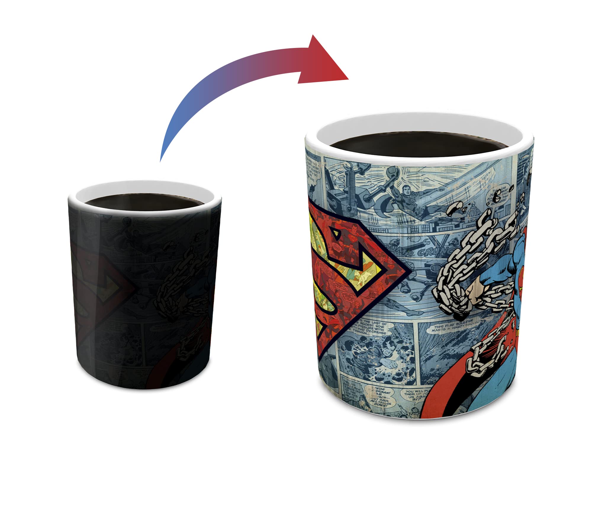 Morphing Mugs Superman: cerámica de calidad hecha en Estados Unidos.