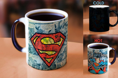 Morphing Mugs Superman: revelación de imagen oculta cuando se añade calor.