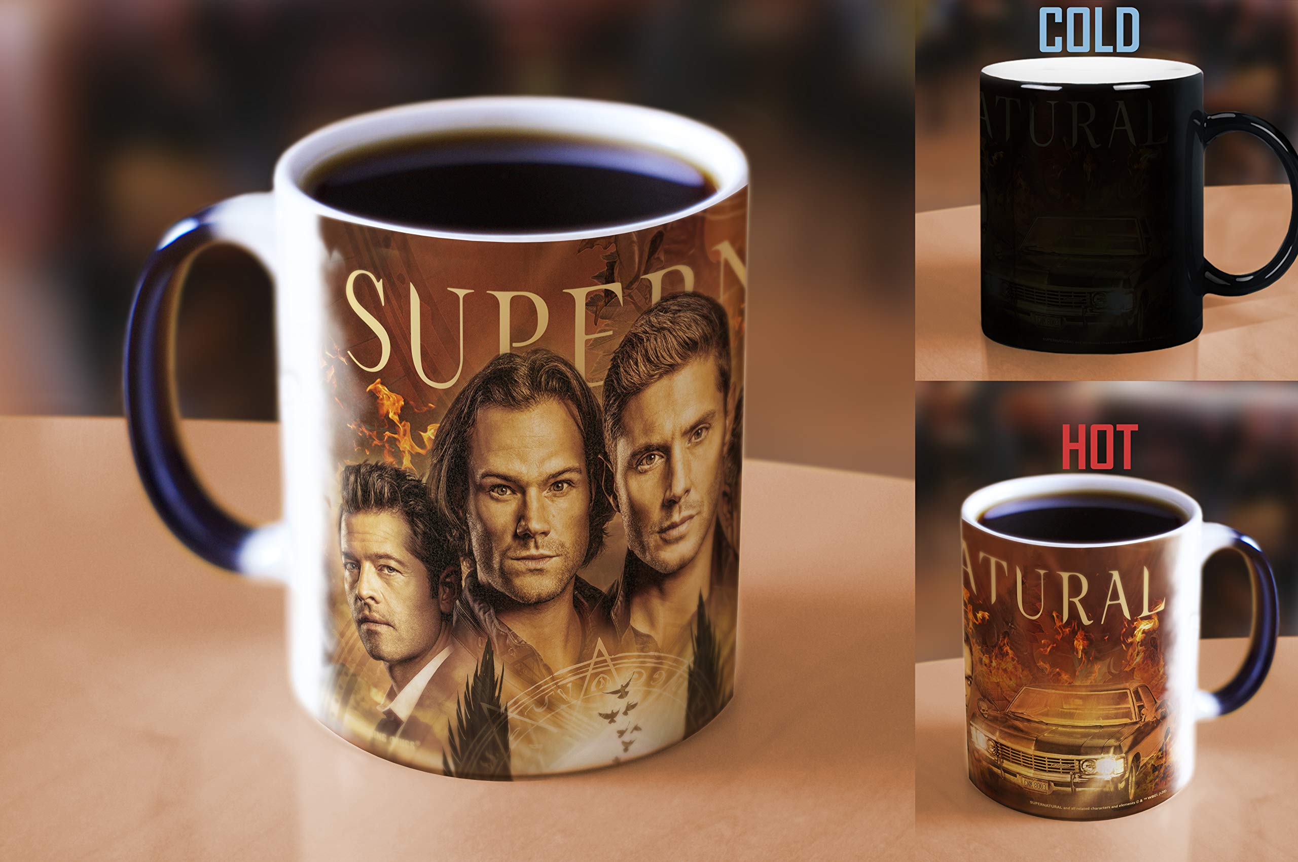 Morphing Mugs Supernatural: Dean en centro, regalo para fans.
