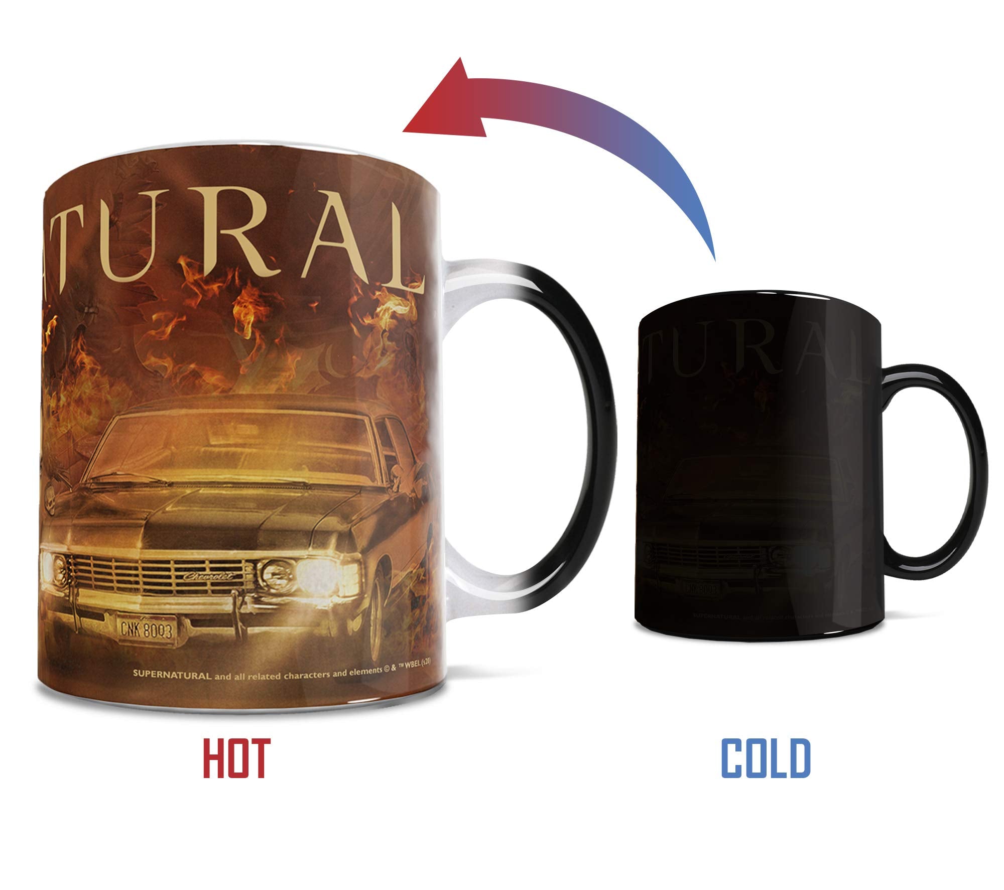 Morphing Mugs Supernatural: diseño licenciado, regalo perfecto para fanáticos.