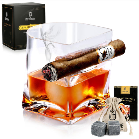 Copa MortyGrove con soporte para cigarro, experiencia de cata elegante.