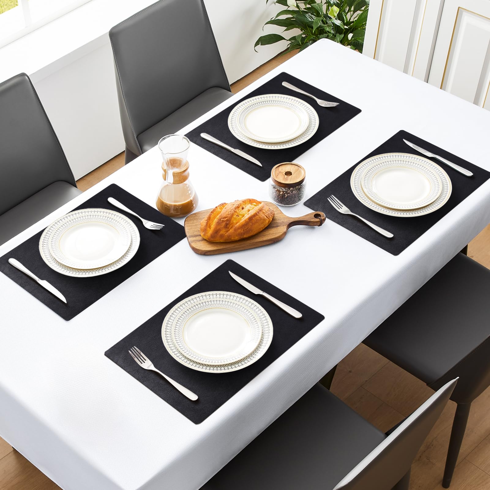 MOSAYT salvamanteles vinilo set 6-12 protege la mesa y facilita la limpieza.