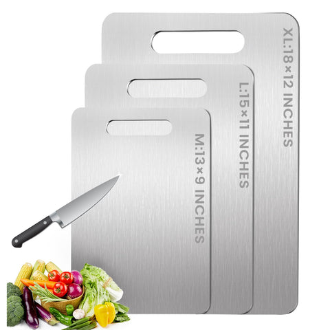 Tabla MOSDOOK de titanio 13x9, superficie lisa para cortar alimentos con seguridad