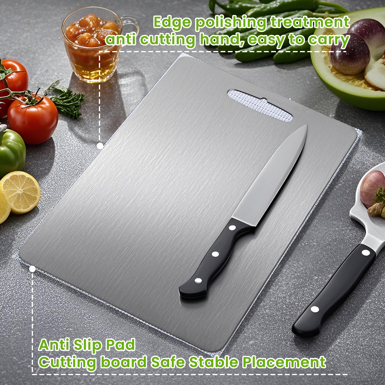 Tabla MOSDOOK de titanio amigable con cuchillos para conservar filo