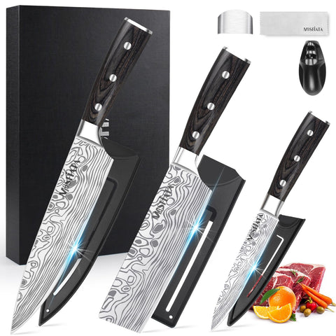 Cuchillo MOSFiATA chef de 8 pulgadas con filo preciso para cortes