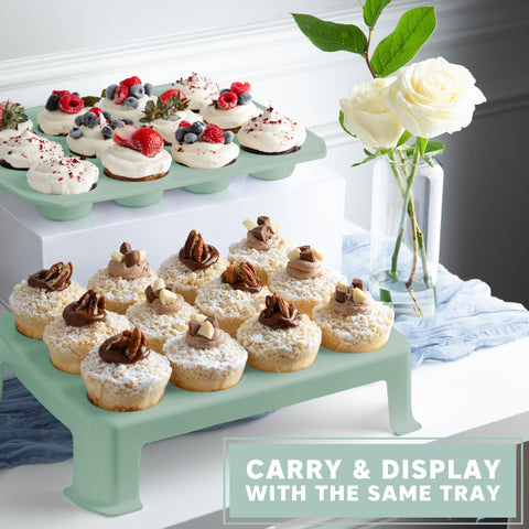MosJos caja de cupcakes 24 unidades para transporte seguro