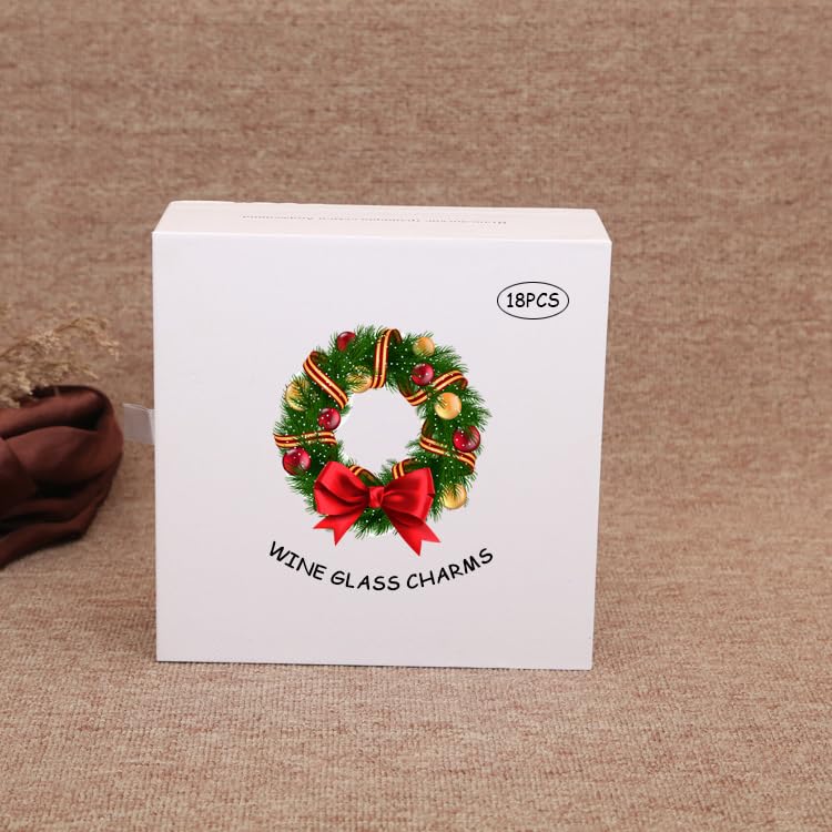 Marcador MOSNLEILA para copa con corona navidad realza la decoracion de la mesa.