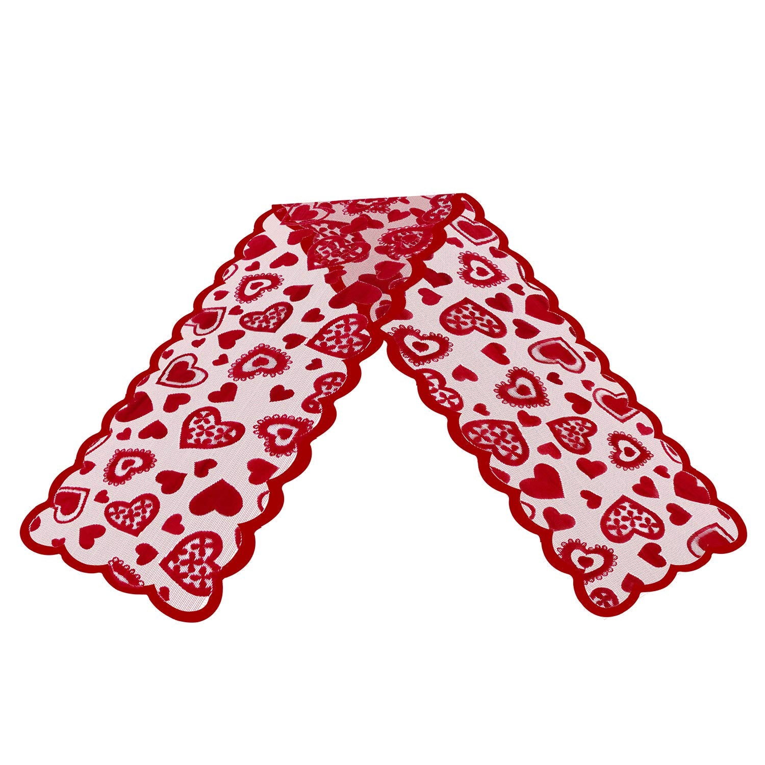 Mosoan corredor de mesa para bodas, encaje rojo añade sofisticación.