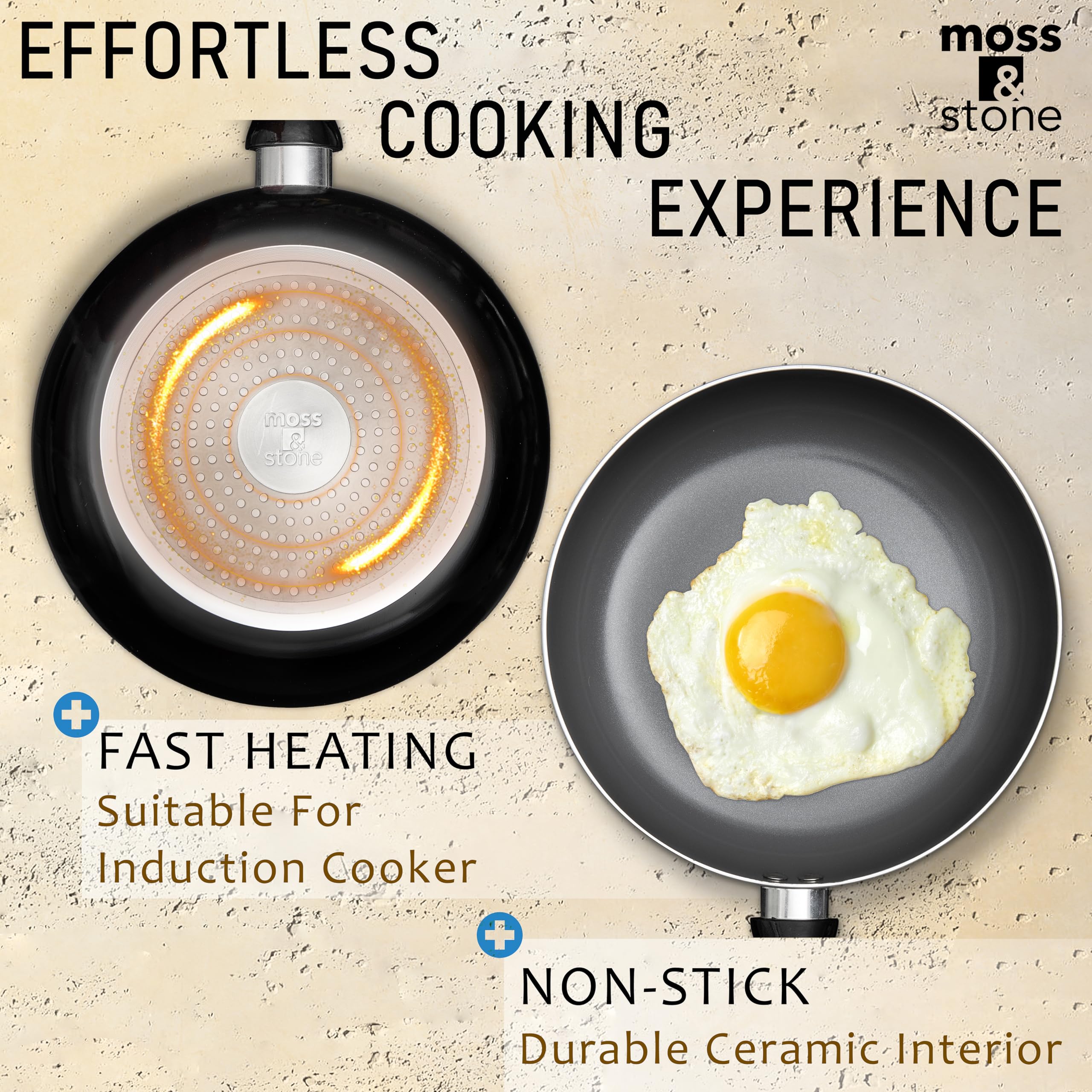 Mango de Bakelite Moss & Stone ergonómico se mantiene frío durante el uso