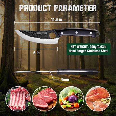 Cuchillo Mossy Oak para deshuesar con mango ergonómico