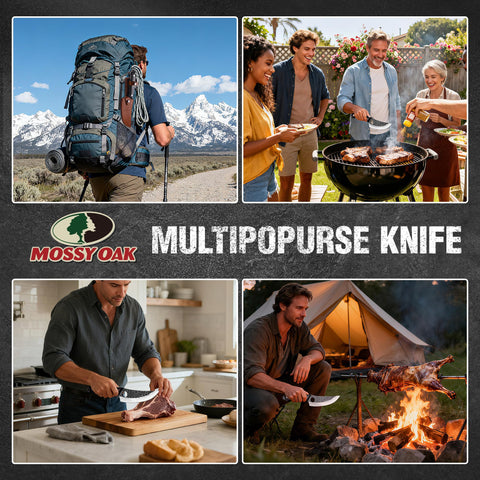 Uso en exteriores para camping y barbacoa con Mossy Oak