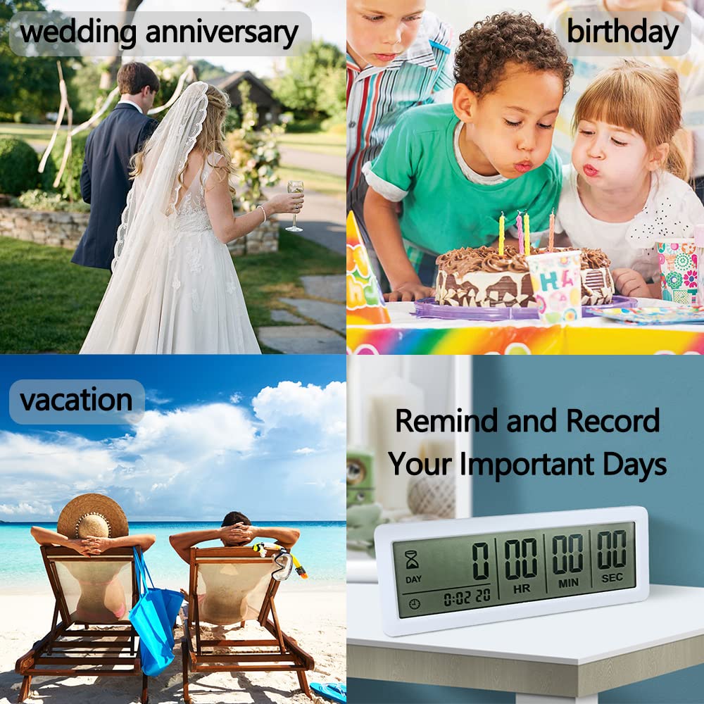MOSTRUST temporizador 999 días ideal para bodas, aniversarios y otras celebraciones.