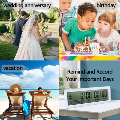 MOSTRUST temporizador 999 días ideal para bodas, aniversarios y otras celebraciones.