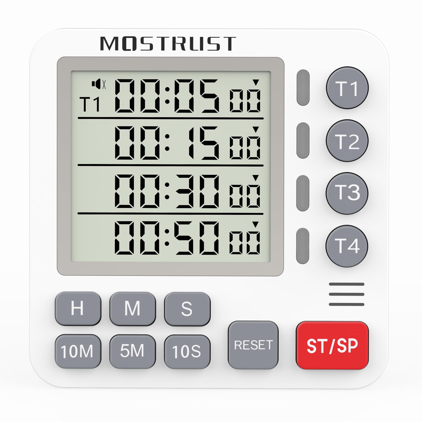 MOSTRUST temporizador digital de cocina con pantalla grande para lectura clara