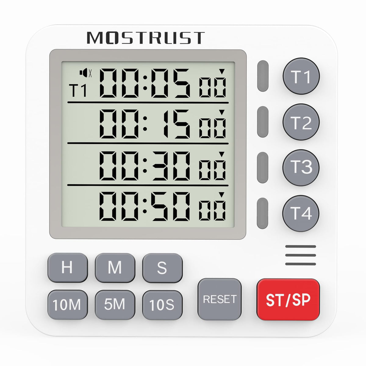 MOSTRUST temporizador digital de cocina con pantalla grande para lectura clara