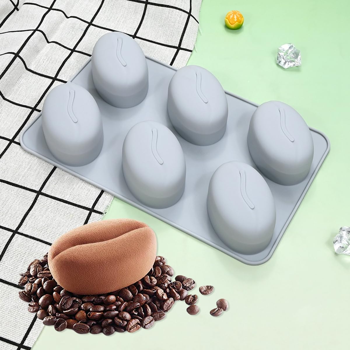 Mostsom molde silicona hielo cubos, cubos brillantes para bebidas