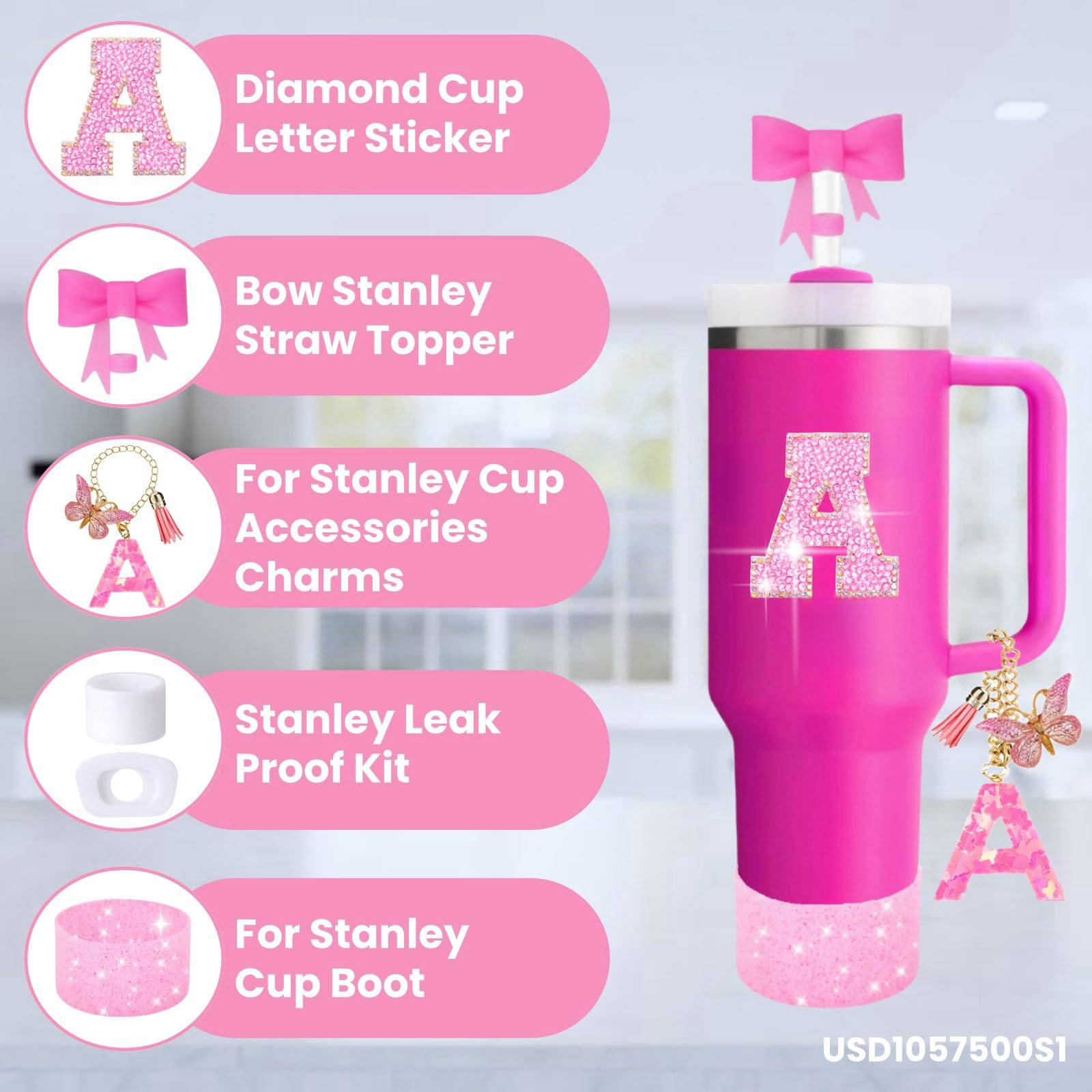MOTEERLLU, colgante para asa de Stanley Cup, añade personalidad y facilita la sujeción.