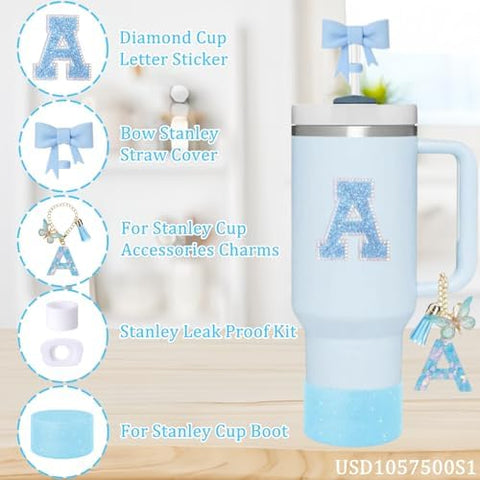 Colgante de asa MOTEERLLU con iniciales para identificar tu Stanley Cup