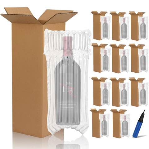 Mototo conjunto de envío para vino con cajas seguras para botellas durante transporte