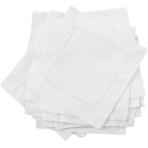Servilleta de lino Moukeren 6x6 para cócteles, elegancia en la mesa
