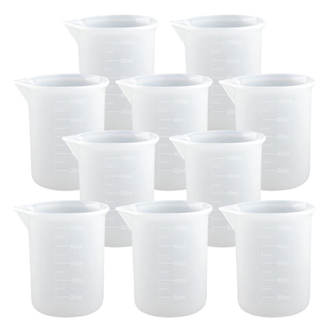 Moukiween medidores de silicona 100ml para resina, vertido con precisión.