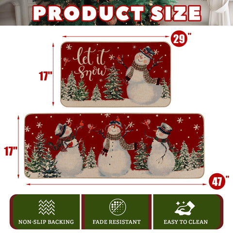 Alfombra Moutina 17x47, estilo navideño y perfil bajo para puertas.