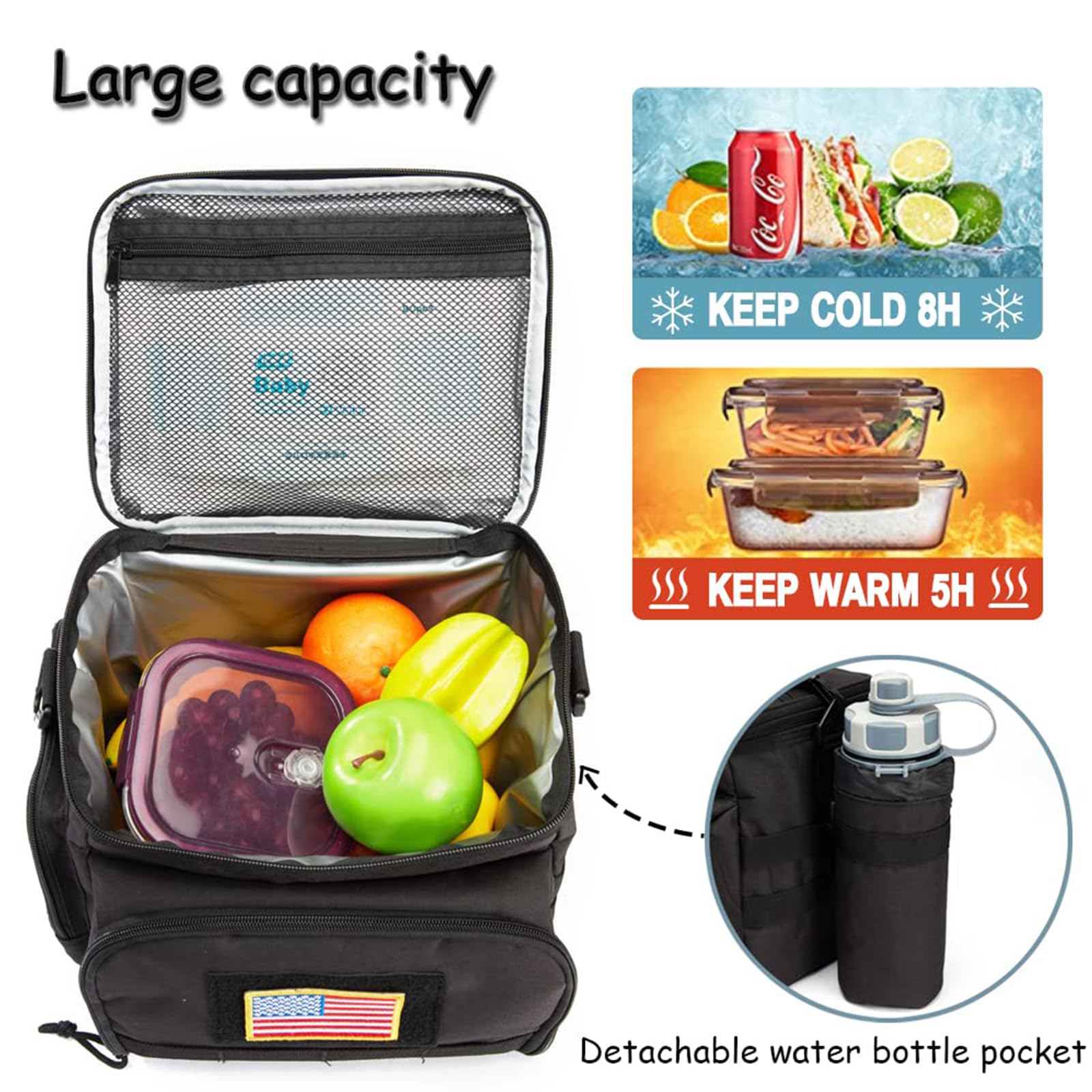 MOV COMPRA bolsa-almuerzo-tactica-para-hombres-correa-ajustable, transporte cómodo y versátil.