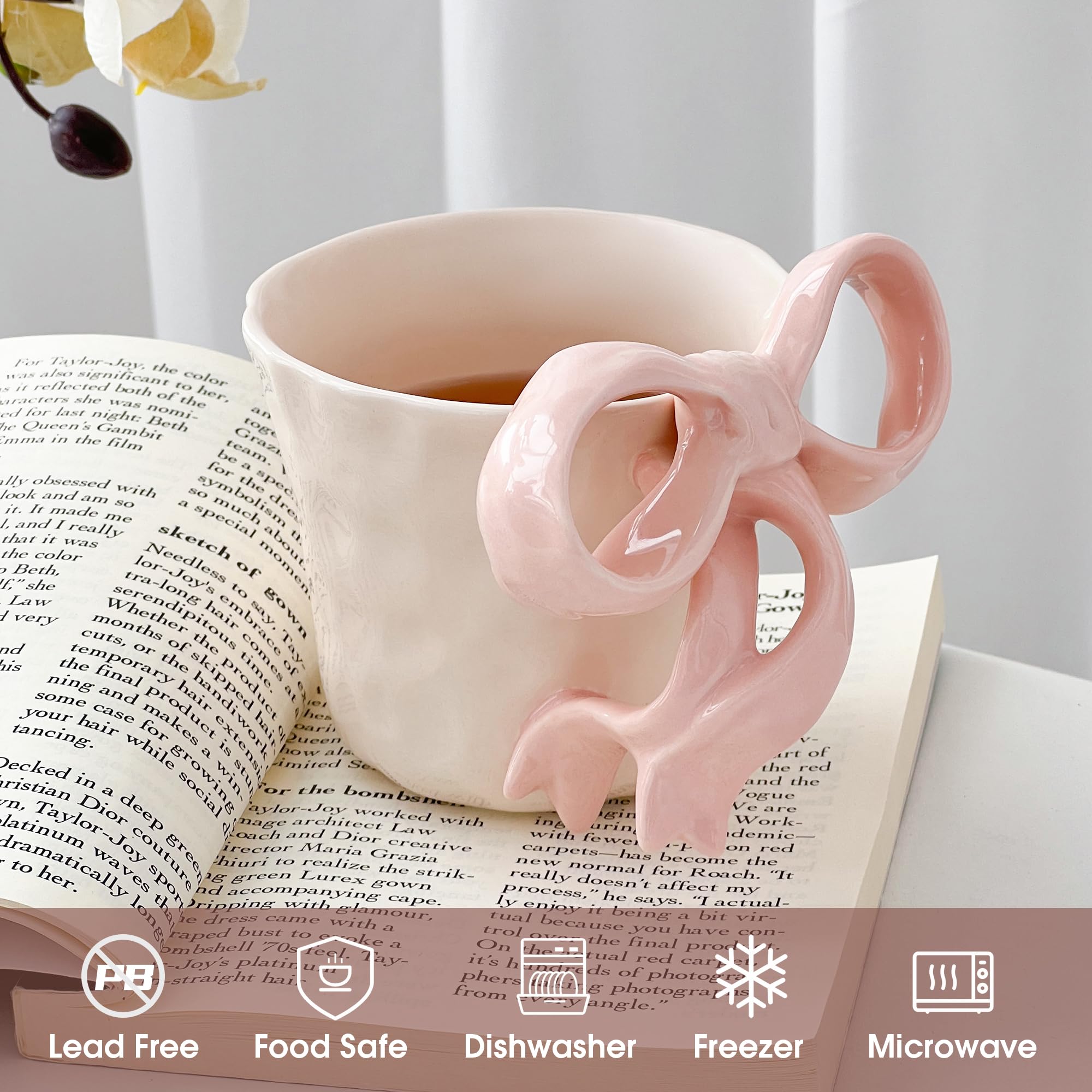 Movlen taza cerámica 440 ml mostrando capacidad y proporciones adecuadas