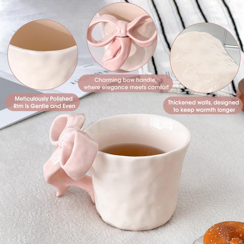 Movlen taza cerámica, superficie ligeramente texturizada para experiencia artesanal