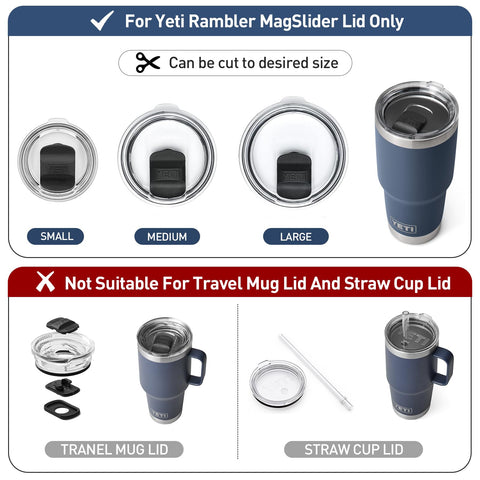 Pajitas MOVOLIVI de silicona para Yeti 30oz, reutilizables.
