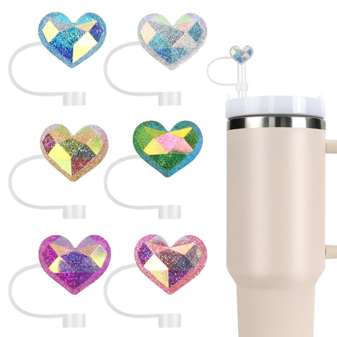 Movolivi tapa pajilla Stanley brillo, juego de 6 toppers para personalizar tu taza.