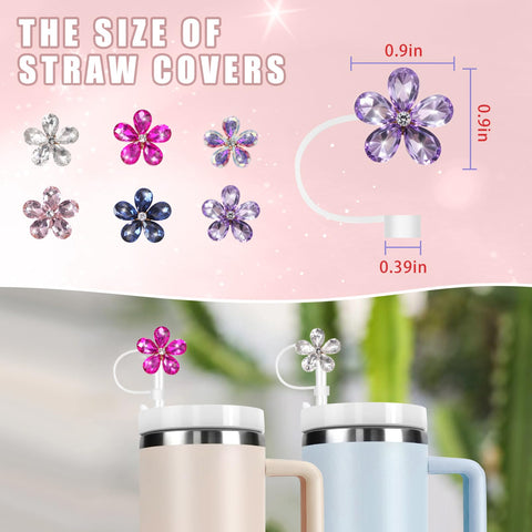 Movolivi tapa para pajilla con brillo rosa, ideal para fiestas.
