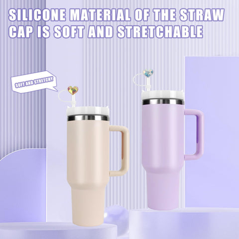 Tapa pajilla 10 mm Movolivi, compatible con Stanley Quencher 30 oz y 40 oz.