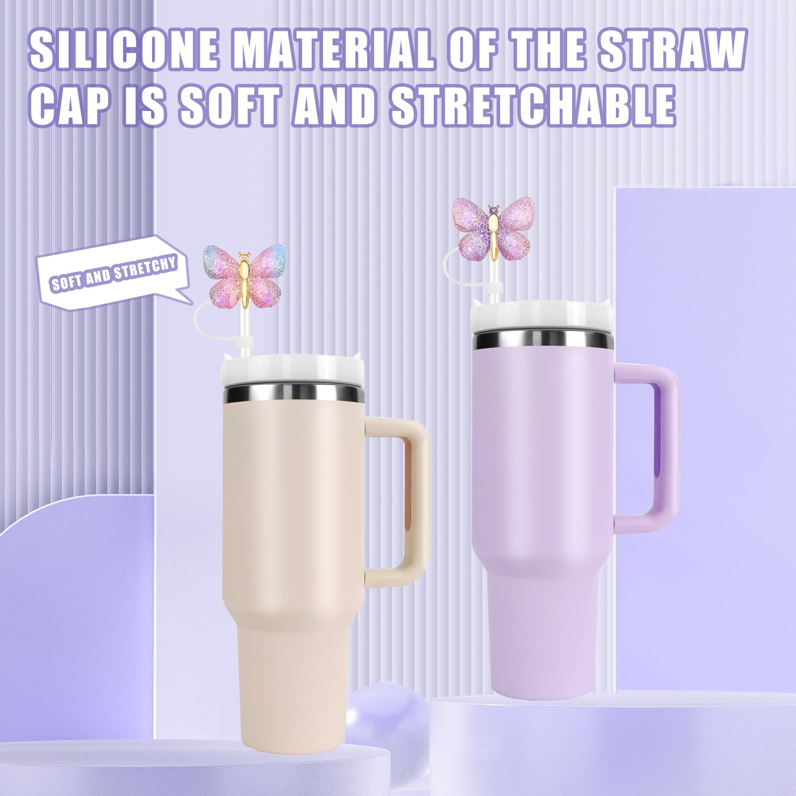 MOVOLIVI tapa de silicona 10 mm para pajita; reutilizable y seguro.