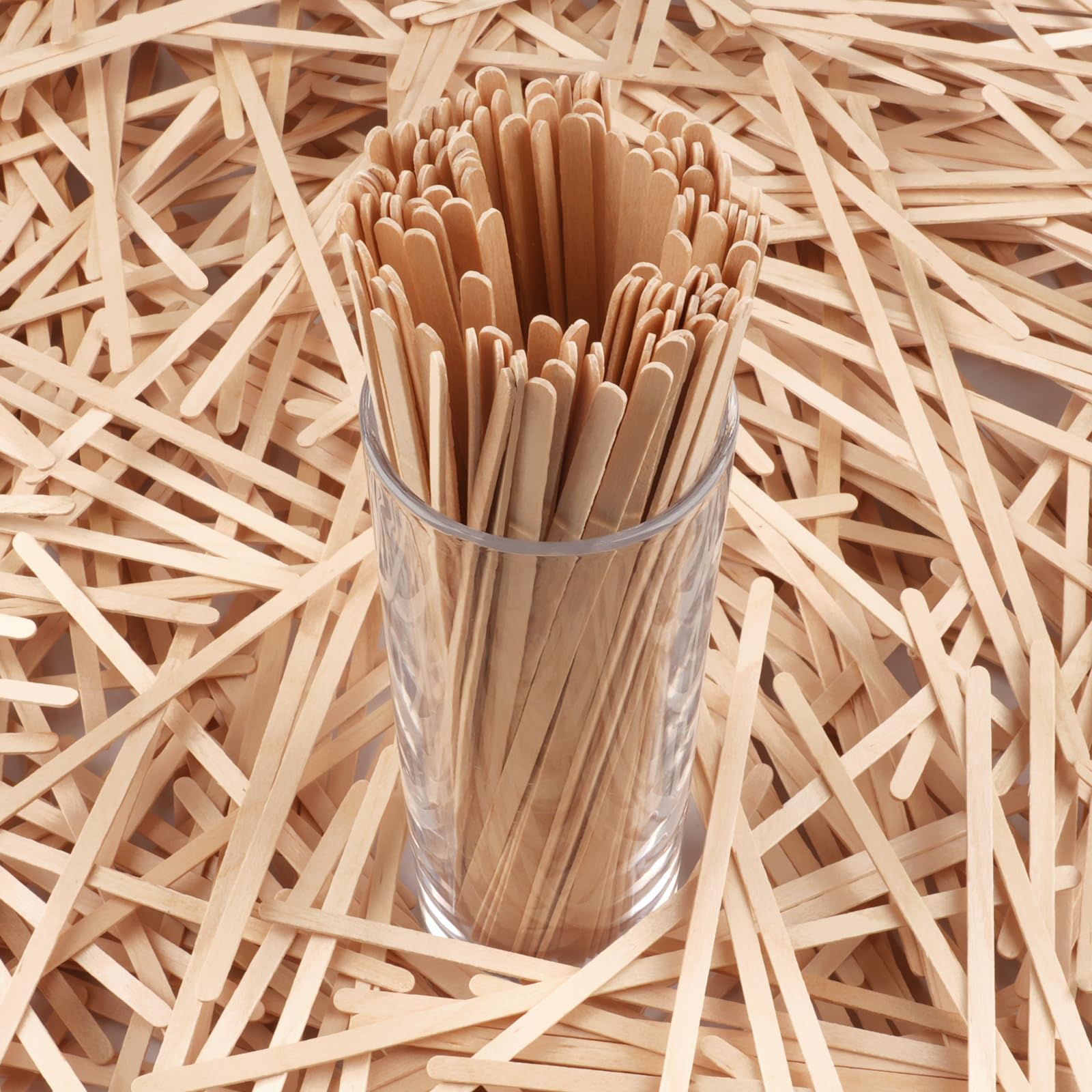 MOWPOG agitadores de abedul biodegradables, libres de bisfenol A para bares.