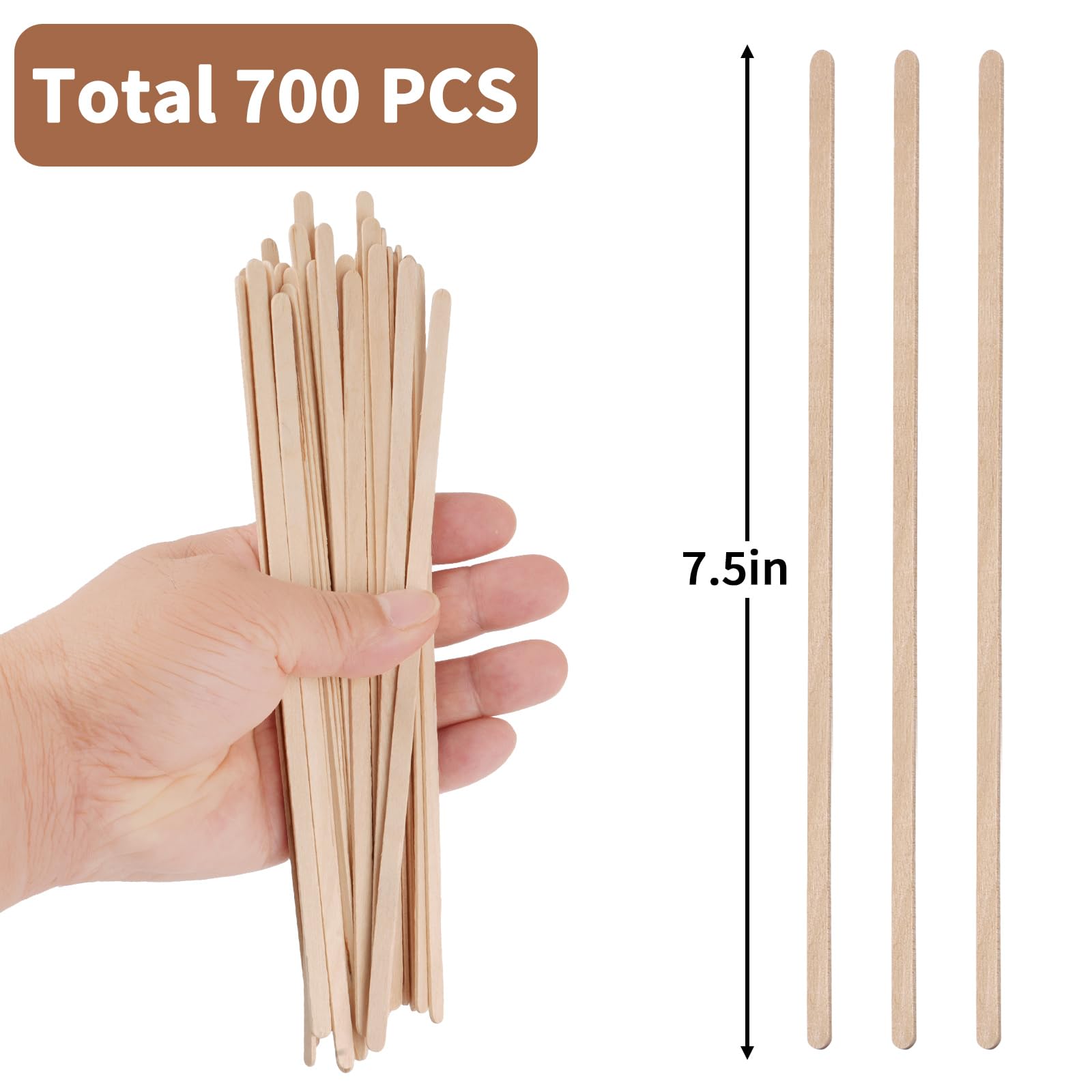 MOWPOG agitadores de 7,5 pulgadas listos para bebidas grandes de café o té.
