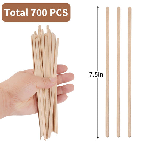 MOWPOG agitadores de 7,5 pulgadas listos para bebidas grandes de café o té.