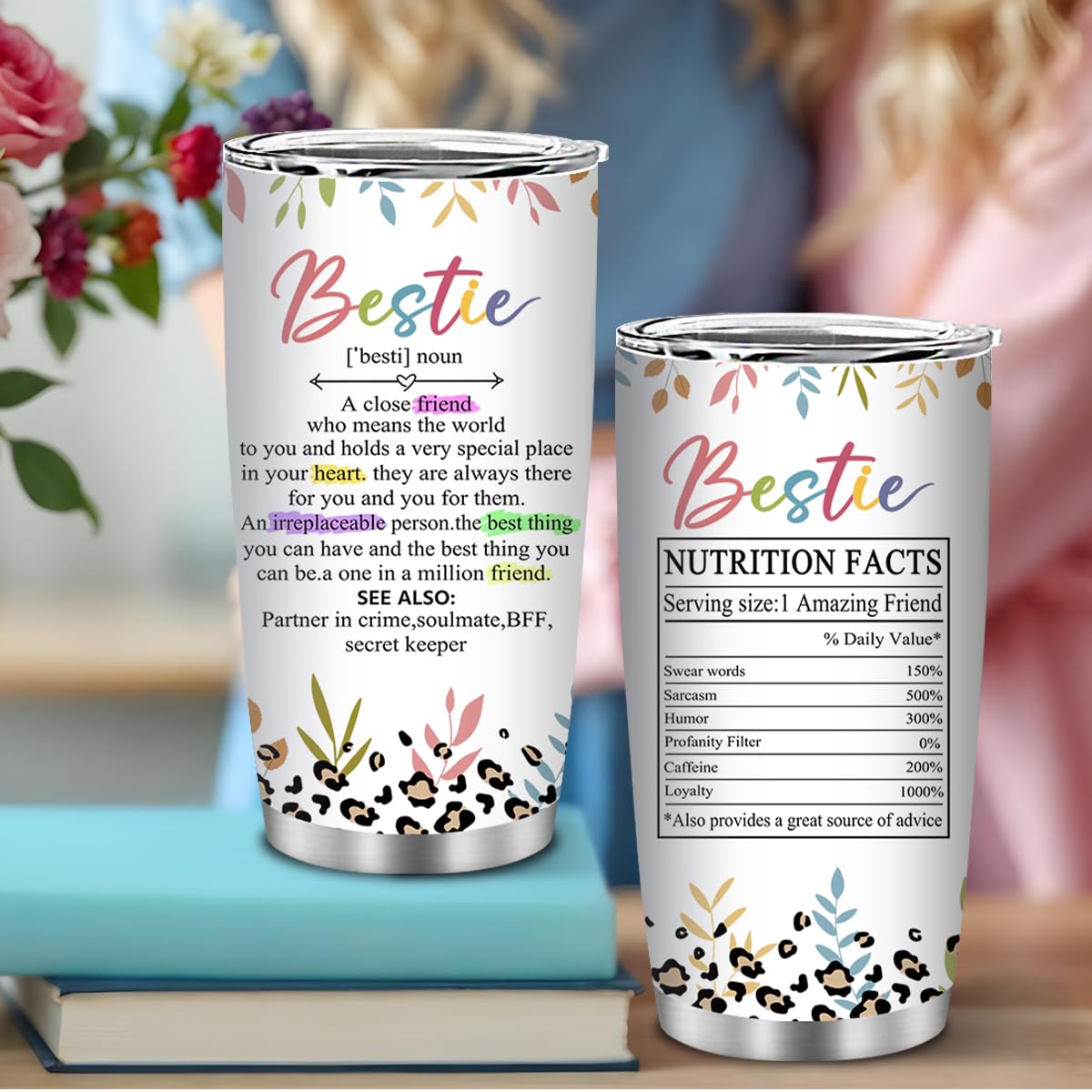 MoYueno Bestie detalle leopardo, diseño llamativo para regalo entre amigas.