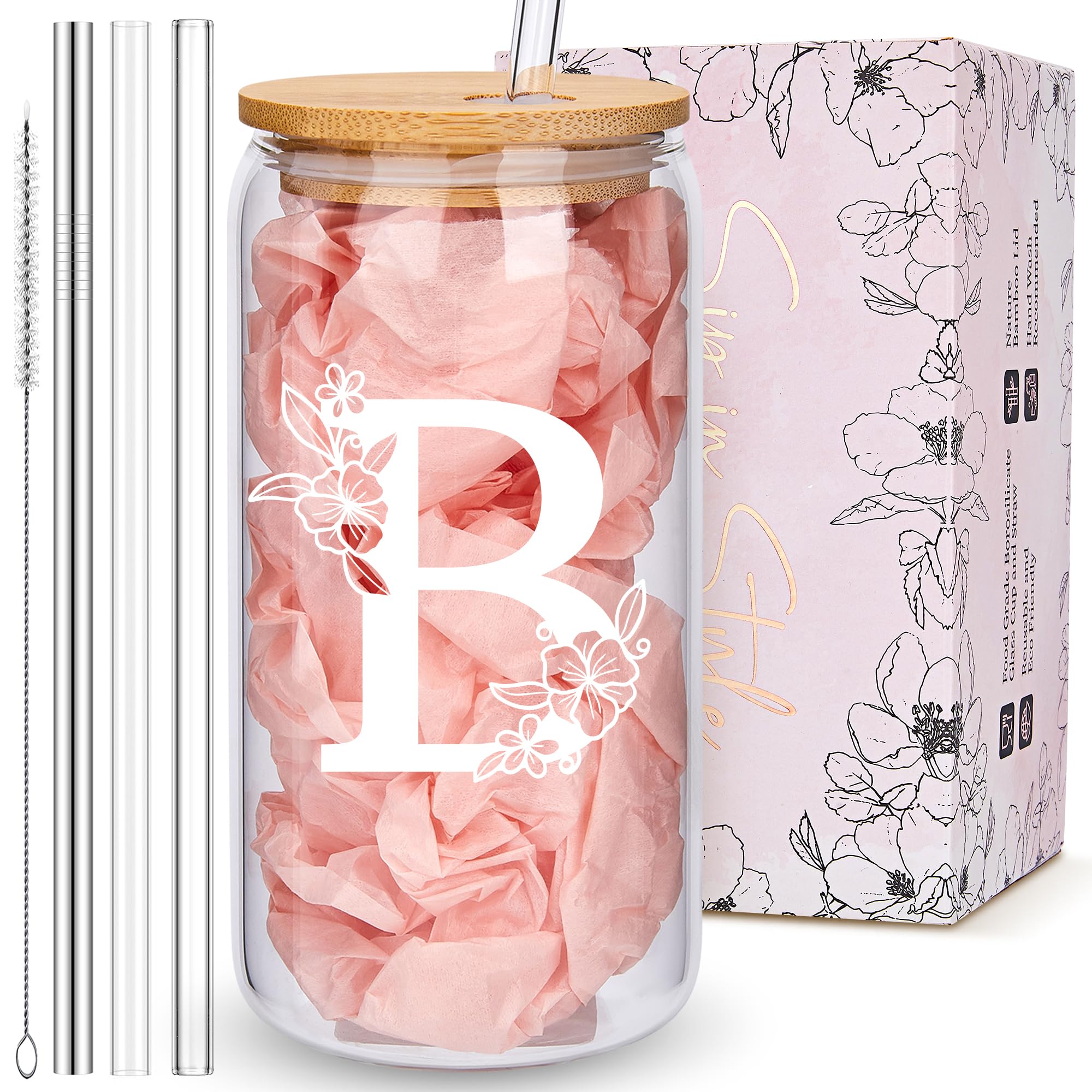 Mozaba vaso personalizado con iniciales, ideal como regalo único.