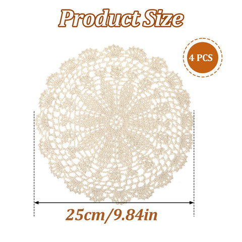 Mozeat Lens borde ondulado crochet aporta estilo vintage a la mesa
