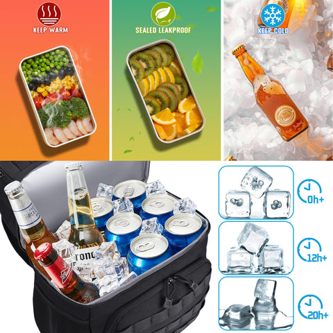 MOZETO mochila-almuerzo-camara-inferior enfriada, ideal para bebidas y frutas.