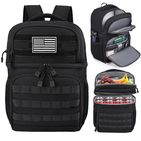 Mochila MOZETO con doble compartimento, ideal para mantener bebidas frías y comidas seguras.