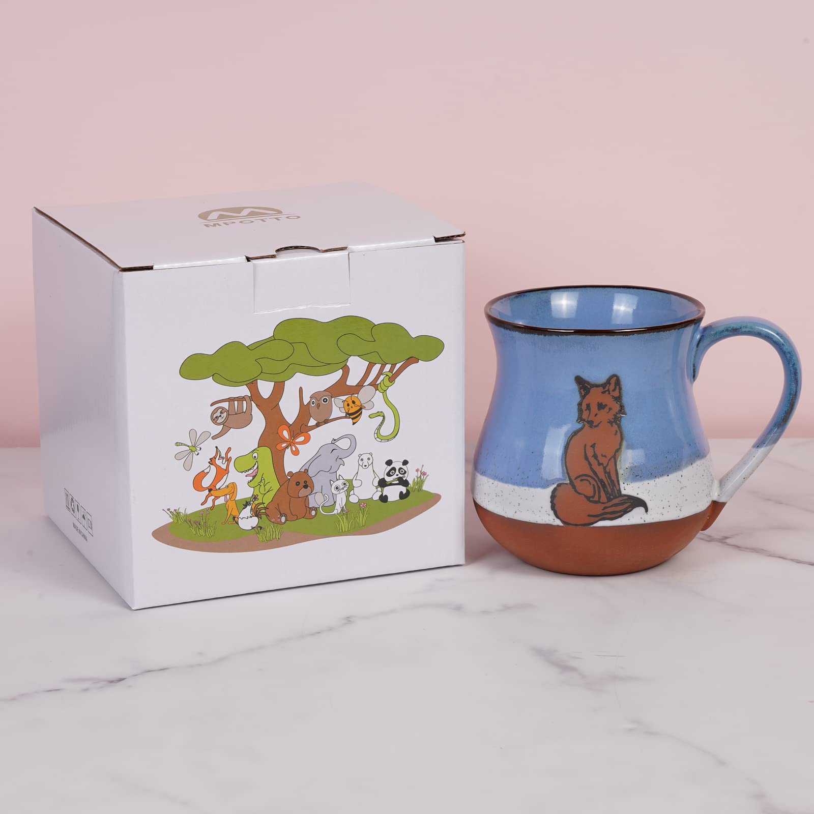 MPotTo taza zorro azul, regalo ideal para amantes de la cerámica.