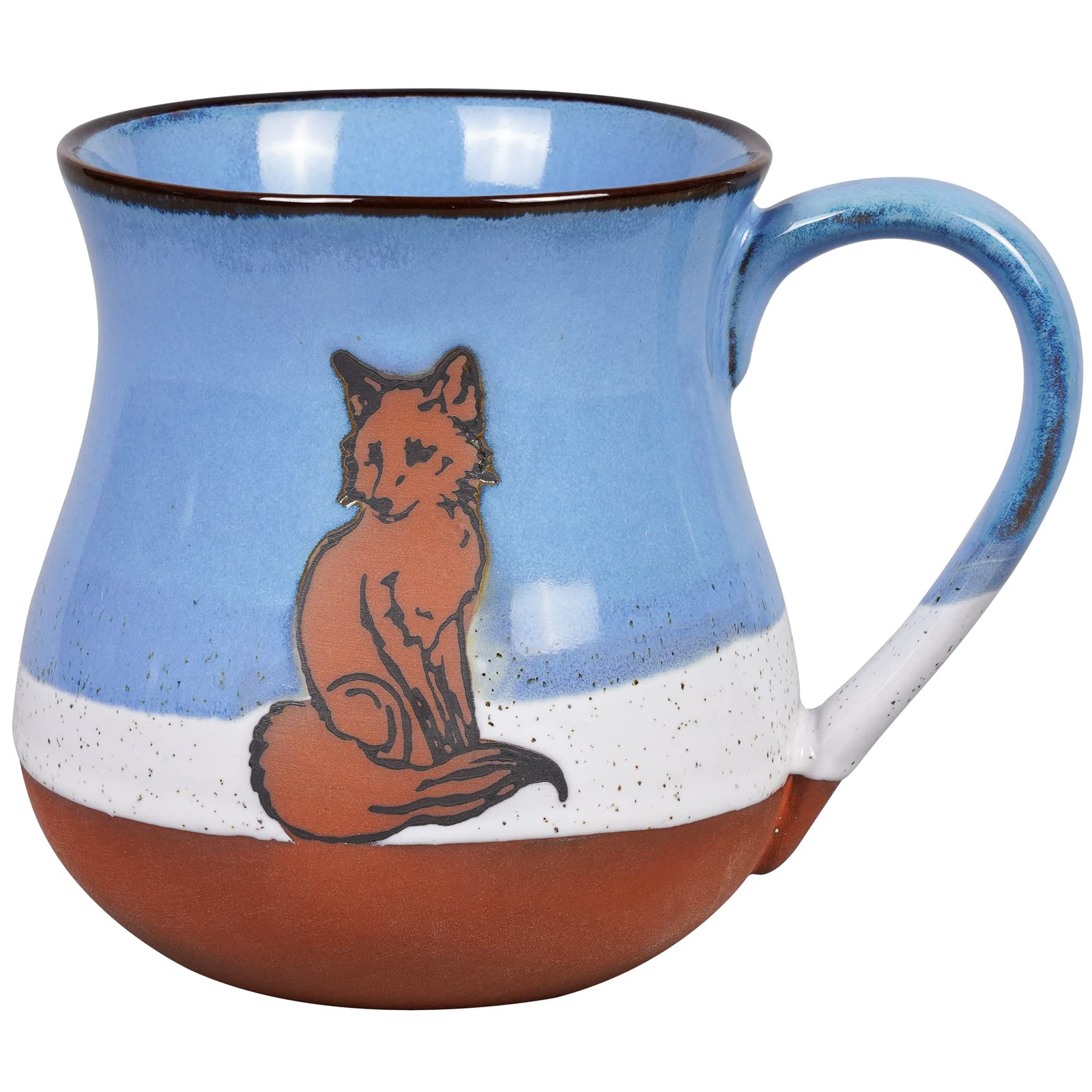 MPotTo taza zorro cerámica 16oz azul, ideal para café diario en casa.
