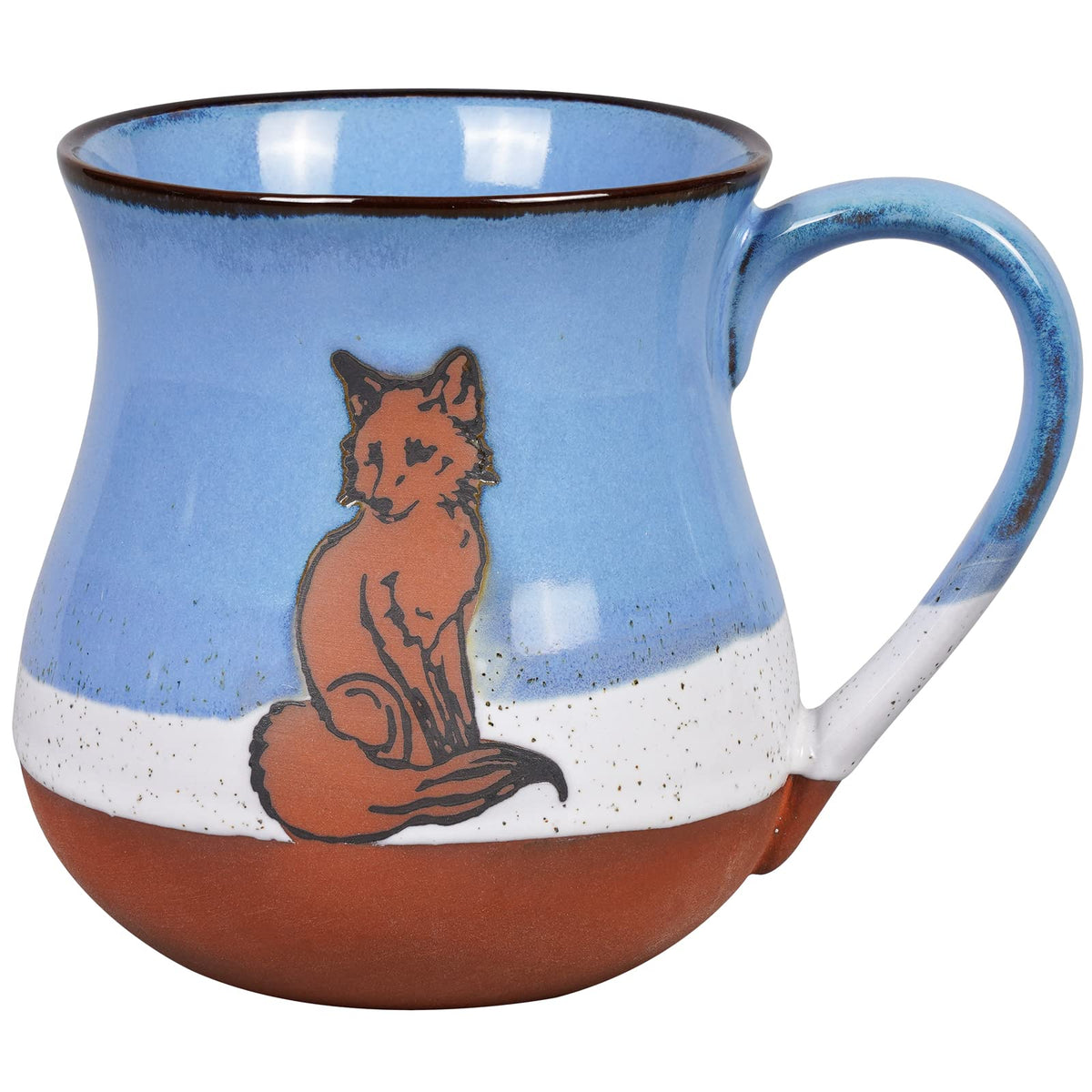 MPotTo taza zorro cerámica 16oz azul, ideal para café diario en casa.