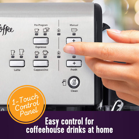 Mr. Coffee: batidor de leche automático, crea espuma cremosa para cappuccinos.