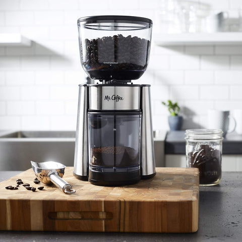 Mr. Coffee molinillo automático, apagado automático al terminar la molienda