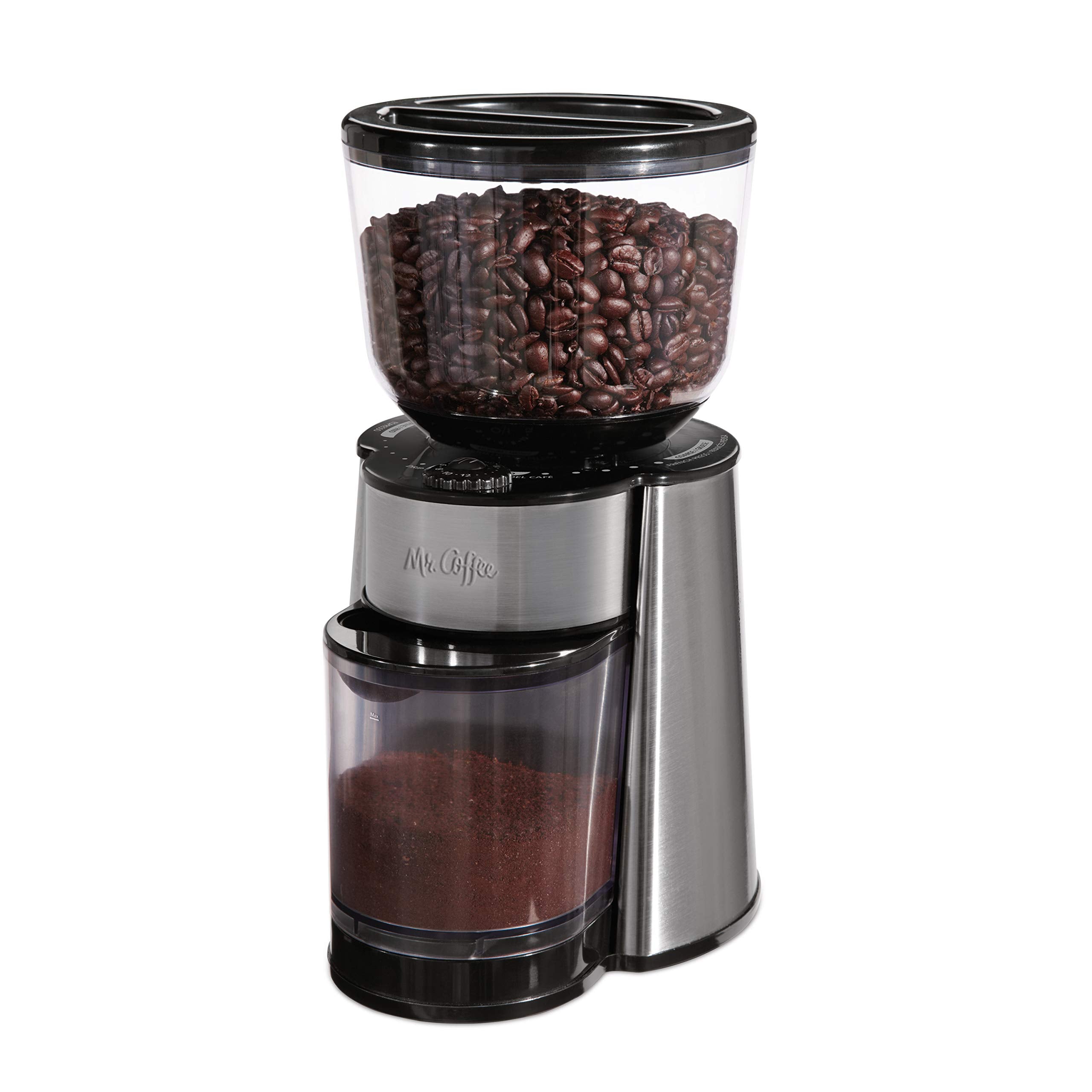 Mr. Coffee molinillo automático, frente elegante para moler con precisión