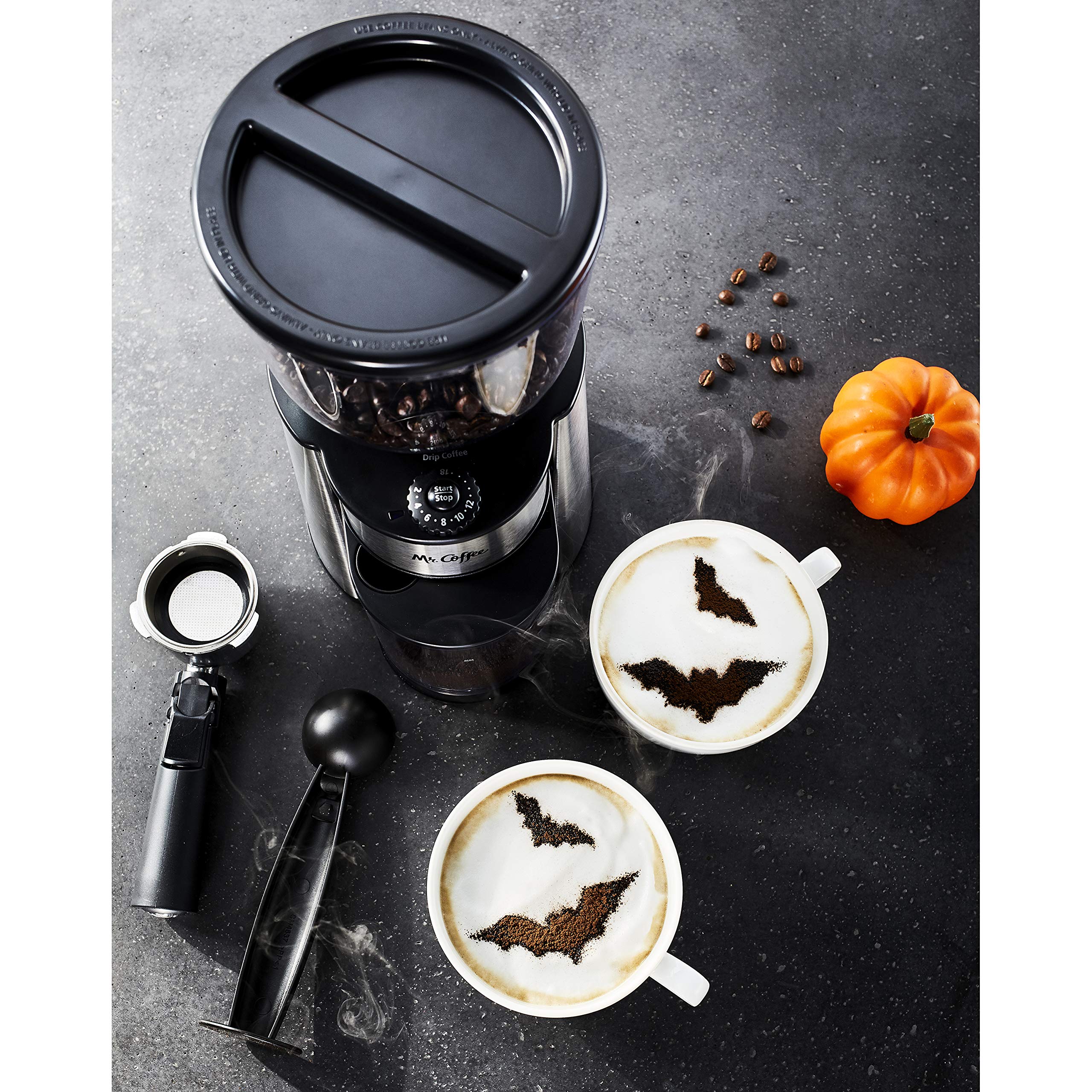 Mr. Coffee molinillo automático, tapa de tolva para evitar derrames