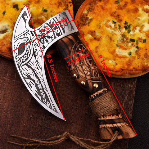 MR. CRAFT hacha cortadora de pizza de acero al carbono, duradera para uso diario